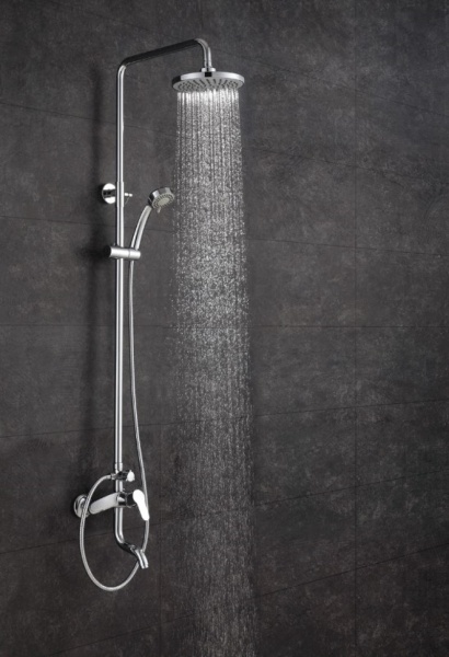 Душевая система со смесителем D&K Rhein DA1393701B07 монтаж настенная без термостата хром