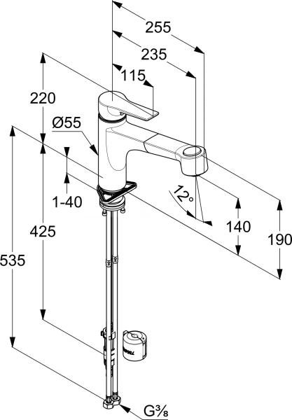 Смеситель для кухни Kludi Mix 329420575 без подключения к фильтру хром