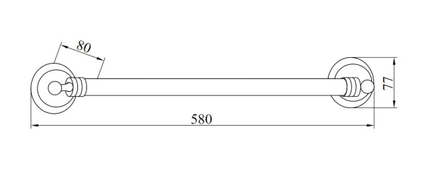 Полотенцедержатель Boheme Hermitage 10381 настенный Chrome