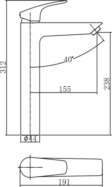 Смеситель для раковины Aquanet Static AF330-11C хром