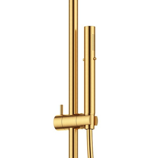 Душевая система со смесителем Cezares Eco ECO-CD-T-BORO монтаж настенная с термостатом матовое золото