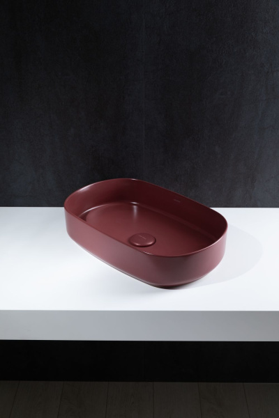 Раковина накладная овальная Allen Brau Fantasy 4.11022.BD керамика цвет красный