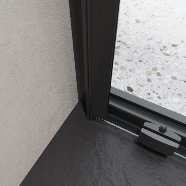 Душевая дверь BelBagno Luce LUCE-BF-1-120-C-NERO 120 см стекла прозрачные, профиль черный матовый