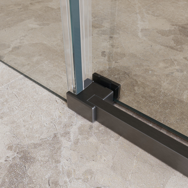 Душевая дверь BelBagno Soft Close-1 SOFT_CLOSE-1-BF-1-160-C-GM 160 см стекла прозрачные, профиль оружейная сталь