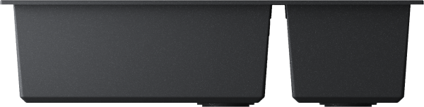 Кухонная мойка прямоугольная Omoikiri Tedori 86-2-LB 4993932 встраиваемая сверху черный матовый