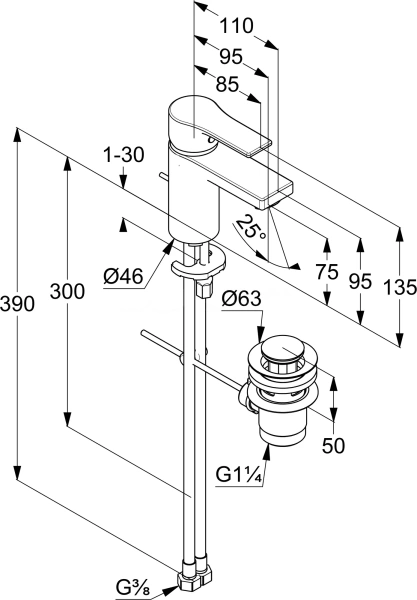 Смеситель для кухни Kludi Zenta SL 482600565  хром