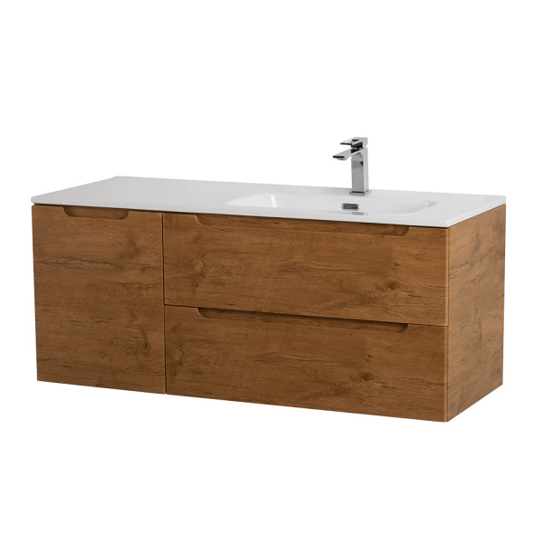 Тумба под раковину подвесная BelBagno Etna ETNA-1200-2C-1A-SO-RN-R 120 см  2 ящика + 1 дверца цвет Rovere Nature 