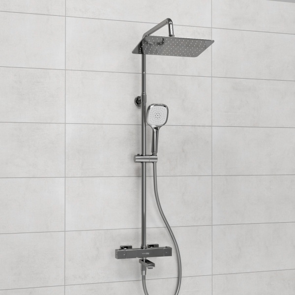 Душевая система со смесителем Wasserkraft  A199.069.065.087.CH Thermo монтаж настенная с термостатом хром