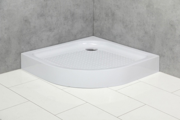 Душевой поддон низкий BelBagno  TRAY-BB-R-95-550-15-W четверть круга акрил 95x95 белый