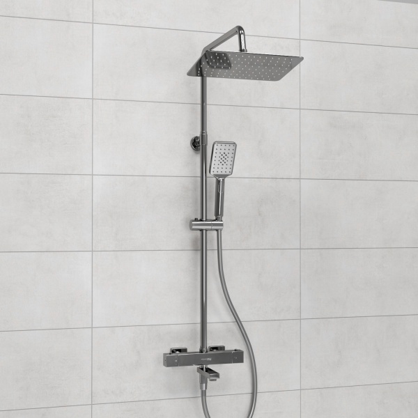 Душевая система со смесителем Wasserkraft  A199.069.126.087.CH Thermo монтаж настенная с термостатом хром