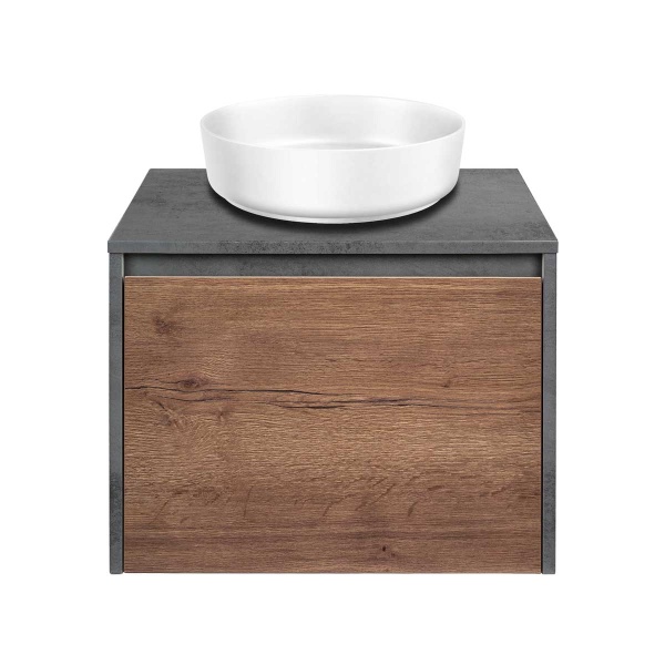 Тумба  подвесная Vincea Mesa VMC-2MS600TB 60 см  1 ящик+1 скрытый цвет T.Oak + Beton 