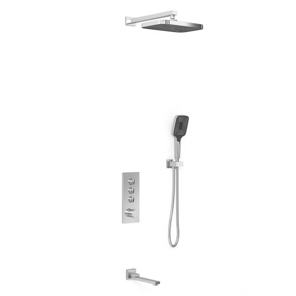 Душевая система со смесителем Vincea  VSFW-433T1CH монтаж встраиваемая в стену с термостатом хром