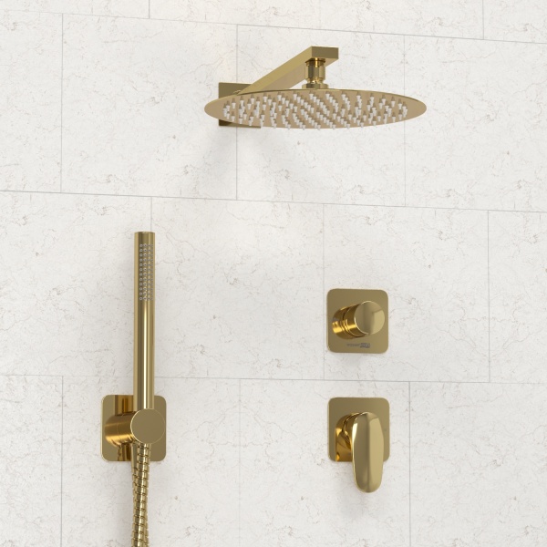 Душевая система со смесителем Wasserkraft Neckar 2100 A2151.277.183.208.280.197.281 монтаж встраиваемая в стену без термостата золото