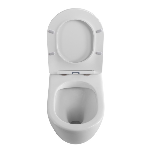 Унитаз приставной BelBagno Sfera-R BB2141CBR/SC Rimless фаянс белый
