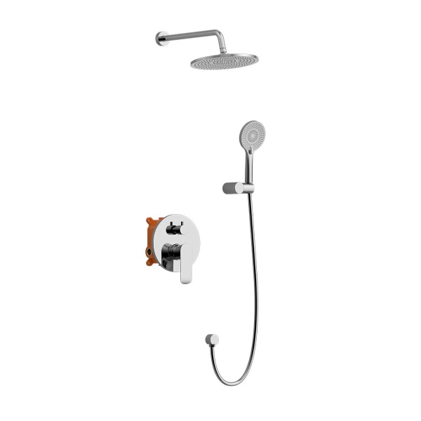 Душевая система со смесителем Vincea Esse VSFW-1E1CH монтаж встраиваемая в стену без термостата хром
