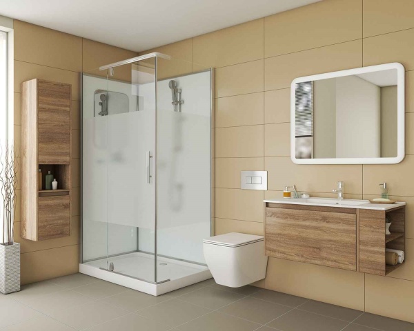 Душевая кабина без крыши Grossman  GR172QL прямоугольная  120x80 стекла прозрачные с узором, профиль хром