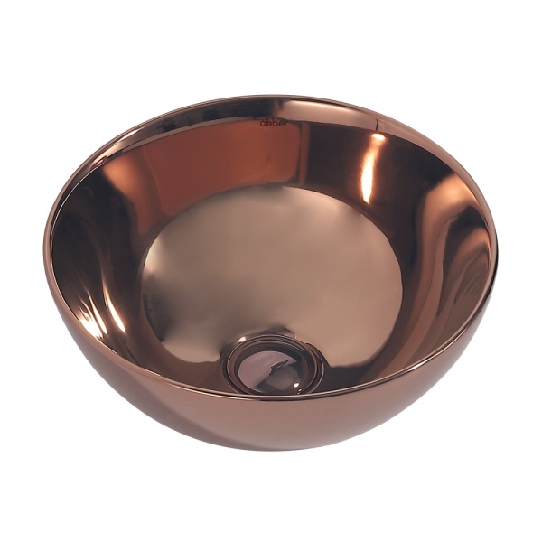 Раковина  круглая Abber Bequem AC2106RG фаянс цвет розовое золото