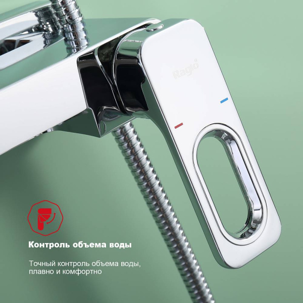 Душевая система со смесителем Raglo  R51.24 монтаж настенная без термостата хром