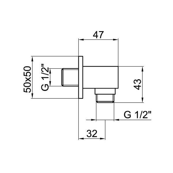 Шланговое соединение Webert  AC0337015 хром 