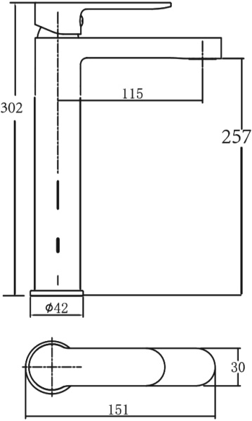 Смеситель для раковины Aquanet Passion AF300-11B черный