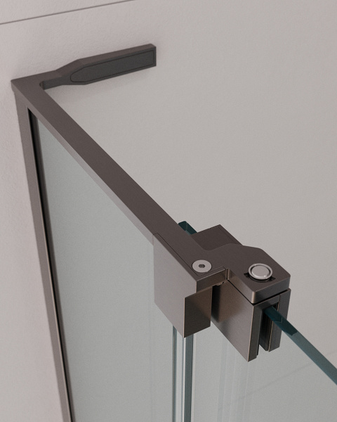 Душевая дверь распашная Cezares Slider SLIDER-B-1-100/110-C-GM 100-110 см стекла прозрачные профиль оружейная сталь