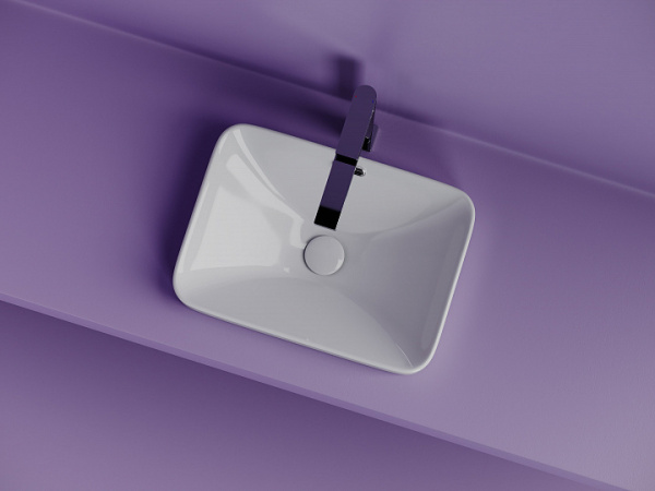 Раковина встраиваемая сверху прямоугольная Ceramica Nova Element CN6078 фарфор цвет белый