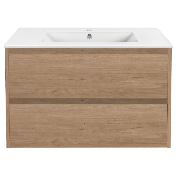 Тумба  подвесная Vincea Gio VMC-2G800NO 80 см  2 ящика цвет N.Oak 