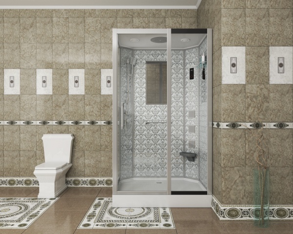Душевая кабина с крышей Niagara Luxe 7711WR прямоугольная   стекла , профиль хром