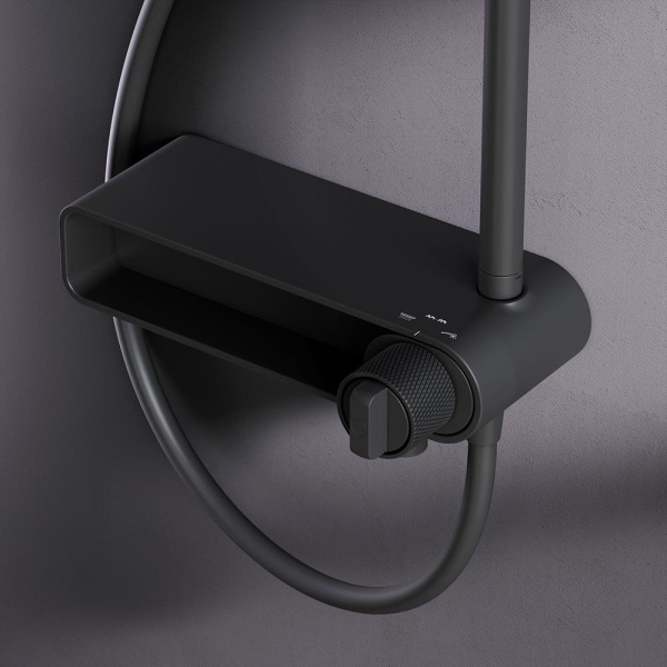 Душевая система со смесителем Am.Pm X-Joy F0785A722 монтаж настенная без термостата черный