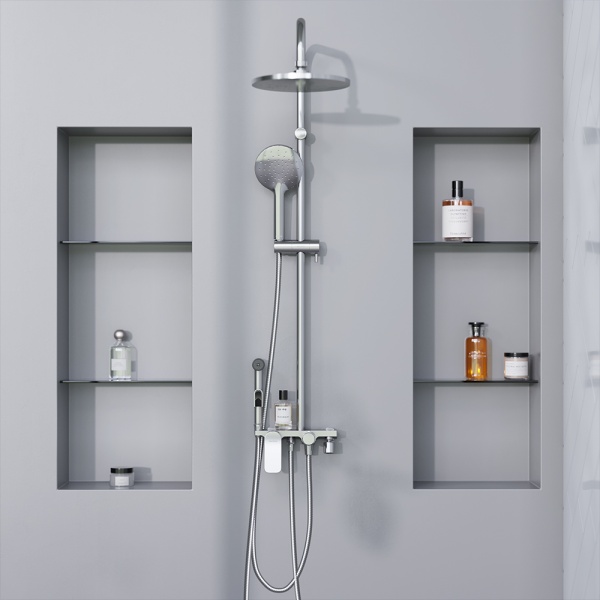 Душевая система со смесителем Damixa Jupiter 977770000 монтаж настенная без термостата хром