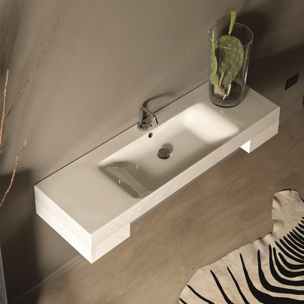 Раковина подвесная прямоугольная Kerasan Cento 353501*1 фарфор цвет белый