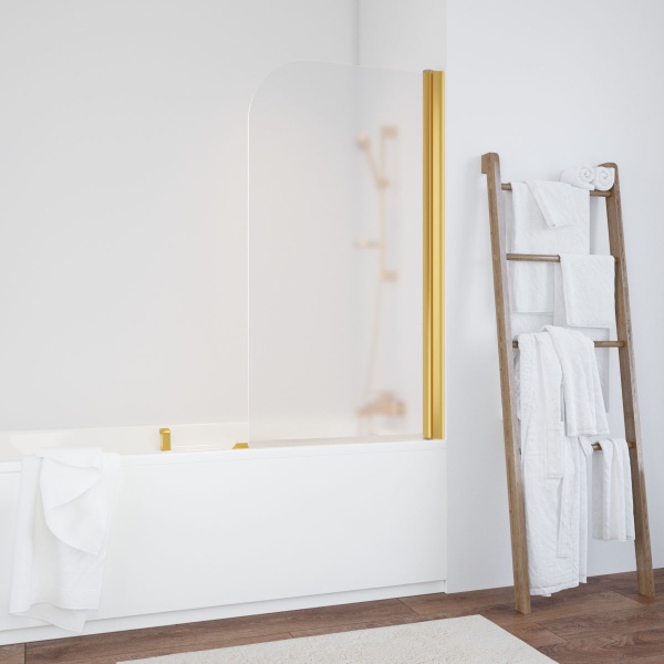 Шторка для ванны Vegas Glass EV EV 76 09 10 R 75 см, стекла матовые, профиль золото