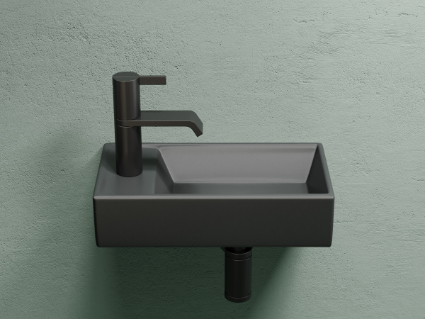 Раковина подвесная прямоугольная Ceramica Nova Element CN6051RMDH фарфор цвет темно-серый матовый