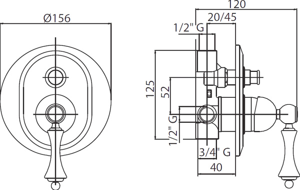 Смеситель  Cezares Margot MARGOT-VDIM-01-Bi  
 