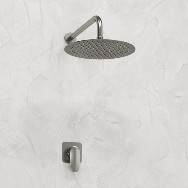 Душевая система со смесителем Wasserkraft Spree 1400 A1451.097.121 монтаж встраиваемая в стену без термостата никель