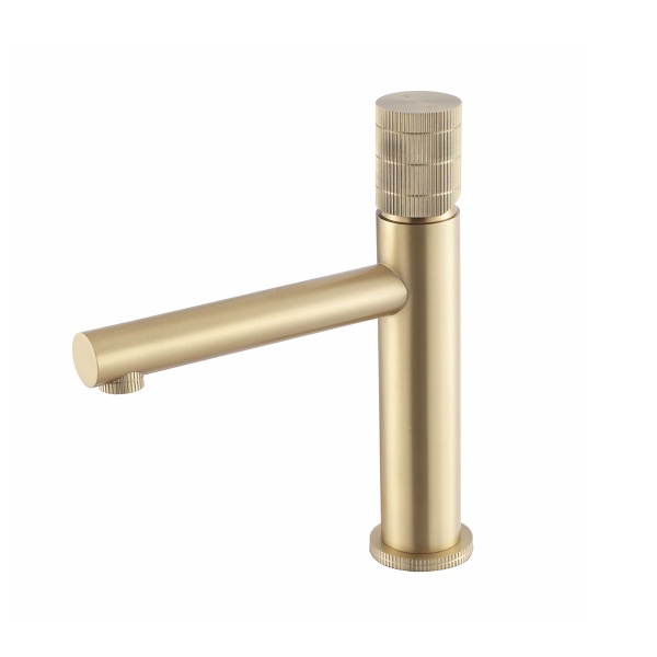 Смеситель для раковины Vincea Groove VBF-4G1BG4 брашированное золото