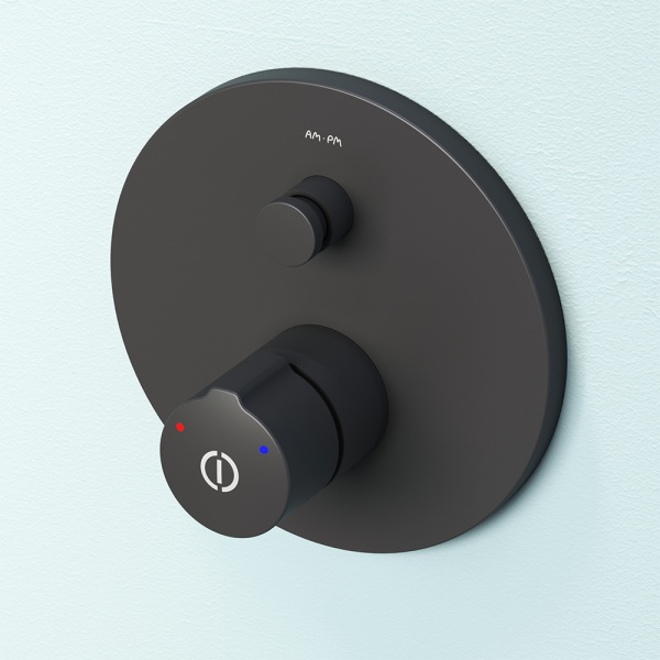 Душевая система со смесителем Am.Pm X-Joy FP85A1RH22 монтаж встраиваемая в стену без термостата черный