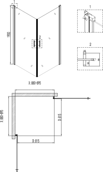 Душевой угол Niagara NG-6603-08 90x90