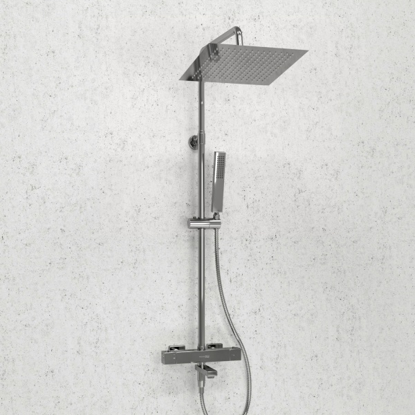 Душевая система со смесителем Wasserkraft  A199.118.103.010.CH Thermo монтаж настенная с термостатом хром