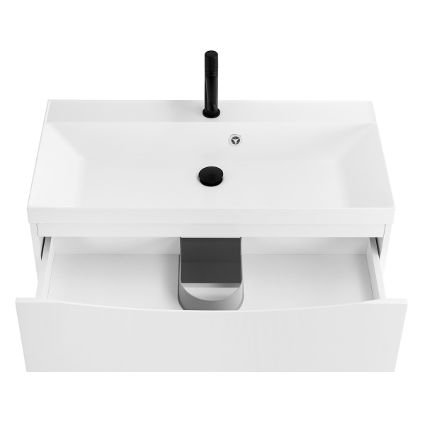 Тумба под раковину подвесная BelBagno Marino MARINO-900-2C-SO-BL-P 90 см  2 ящика цвет Bianco Lucido 