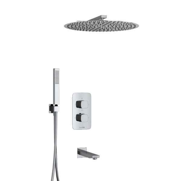 Душевая система со смесителем Wasserkraft  A178644 Thermo монтаж встраиваемая в стену с термостатом хром
