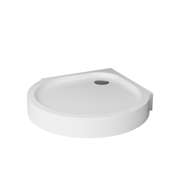 Душевой поддон низкий Am.Pm Like W83T-333-095W четверть круга акрил 95x95 белый