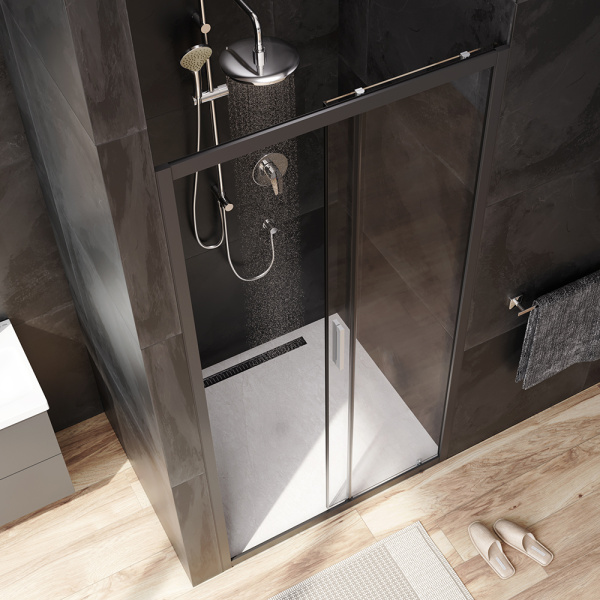 Душевая дверь Am.Pm Gem W90G-100-1-195BT 100 см стекла прозрачные, профиль черный