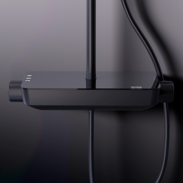 Душевая система со смесителем Damixa Scandinavian Pure 936780300 монтаж настенная без термостата черный