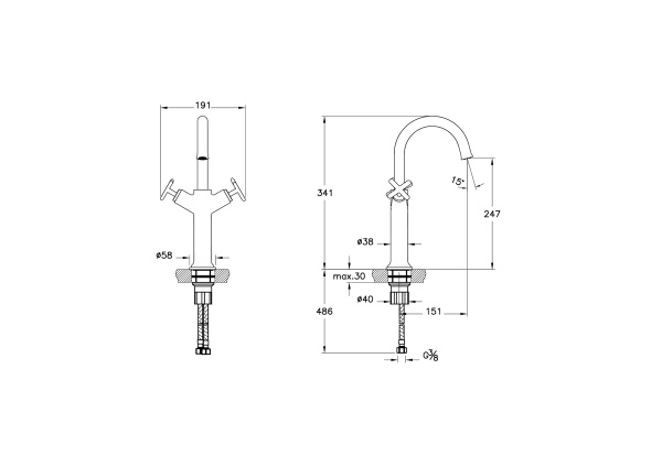 Смеситель для раковины VitrA Origin Classic A42886 хром