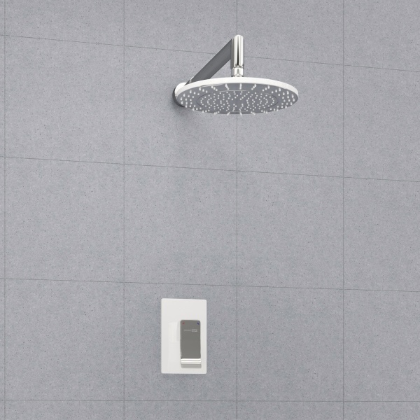 Душевая система со смесителем Wasserkraft  A12667WHITE монтаж встраиваемая в стену без термостата белый/хром