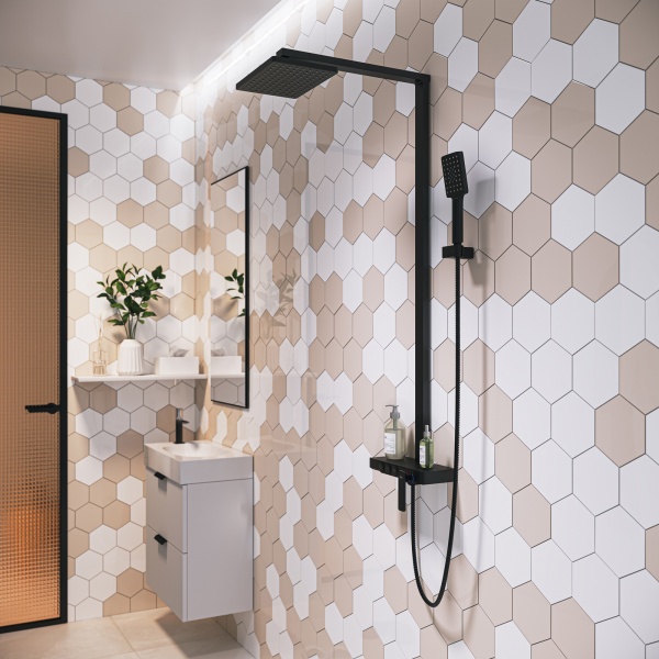 Душевая система со смесителем Timo Torne SX-4310/03 монтаж настенная без термостата черный