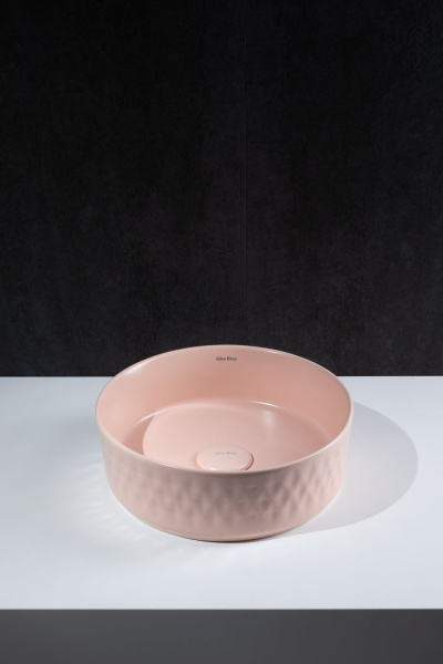 Раковина накладная круглая Allen Brau Fantasy 4.11033.SM керамика цвет розовый