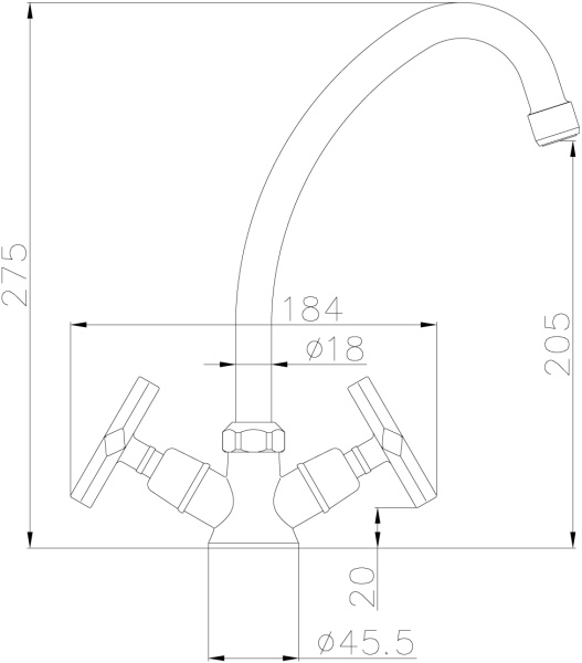 Смеситель для кухни Lemark Promotion LM6050C без подключения к фильтру хром