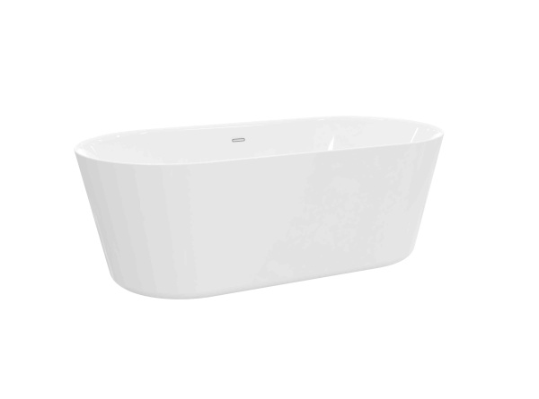 Акриловая ванна отдельностоящая BelBagno  BB306-1395 140x70 овальная цвет белый